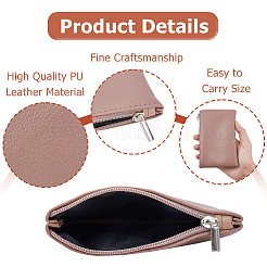 4Pcs 4 Colors PU Leather Zip Pouches&nbsp;ABAG-CL0001-30