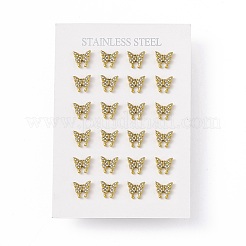 Crystal Rhinestone Butterfly Stud Earrings&nbsp;EJEW-P212-20G