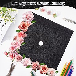 Square EVA Glitter Graduation Cap Topper Stickers&nbsp;DIY-WH20053-05C