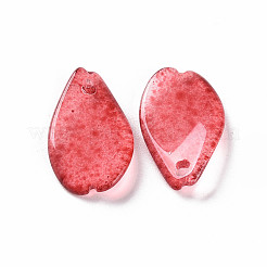 Transparent Spray Painted Glass Pendants&nbsp;LS-GLAA-S190-014G-02