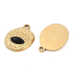 Natural Black Onyx(Dyed & Heated) Flat Round Pendants&nbsp;STAS-I325-139G