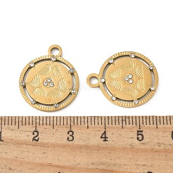 304 Stainless Steel Rhinestone Pendants&nbsp;STAS-Z122-43G