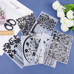 6Pcs 6 Styles Plastic Embossing Folders&nbsp;DIY-SP0005-35