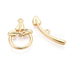 Brass Toggle Clasps&nbsp;KK-T077-02G