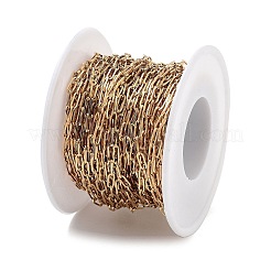 PVD Vacuum Plating 304 Stainless Steel Paperclip Chains&nbsp;CHS-H026-01G