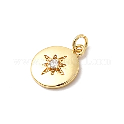 Brass Micro Pave Cubic Zirconia Pendants&nbsp;KK-Z135-05G-03