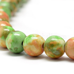 Synthetic Ocean White Jade Beads Strands&nbsp;G-S254-6mm-C02