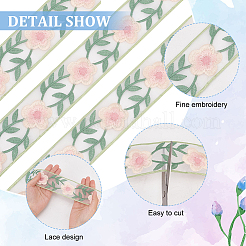 5 Yards Chinese Style Embroidery Organza Ribbons&nbsp;OCOR-FG0002-18