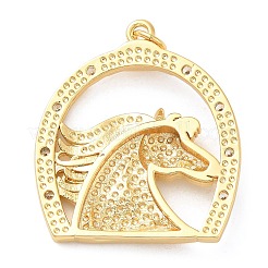Rack Plating Brass Micro Pave Cubic Zirconia Pendants&nbsp;KK-I706-08G