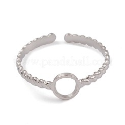 Non-Tarnish 304 Stainless Steel Cuff Rings&nbsp;RJEW-G285-65P