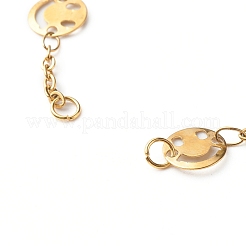 304 Stainless Steel Smile Link Chains Bracelet Making&nbsp;AJEW-JB01039-01