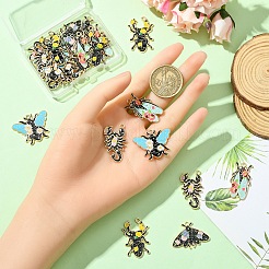 25Pcs 5 Styles Alloy Enamel Pendants&nbsp;ENAM-YW0005-22