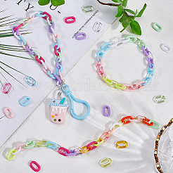 480Pcs 15 Colors Acrylic Linking Rings&nbsp;MACR-SP0001-52A