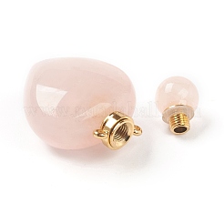 Natural Rose Quartz Pendants&nbsp;G-H252-C04