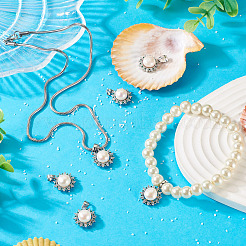 4Pcs Natural Pearl Pendants&nbsp;PALLOY-TAC0182