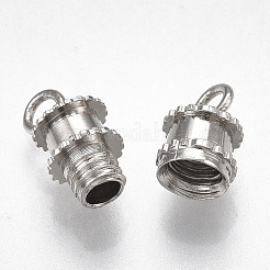 Brass Screw Clasps with Rings&nbsp;KK-T007-28P-NF