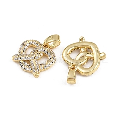 Brass Micro Pave Cubic Zirconia Pendants&nbsp;KK-A269-53G