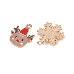 Christmas Alloy Enamel Pendants&nbsp;ENAM-I072-01KCG