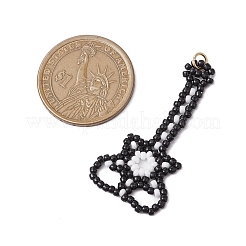 Seed Beads Beaded Charms&nbsp;PALLOY-MZ00353