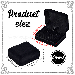 Velvet Cufflink Gift Storage Boxes&nbsp;CON-WH0112-079A