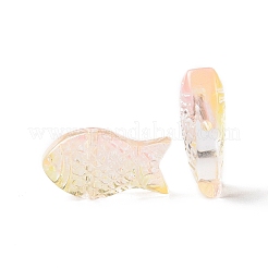 Transparent Spray Painted Glass Beads&nbsp;X1-GLAA-I050-10F