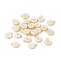 Initial Letter A~Z Alphabet Enamel Charms&nbsp;ENAM-Q437-07