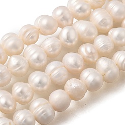 Natural Cultured Freshwater Pearl Beads Strands&nbsp;PEAR-L001-F-08