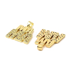 Mother's Day Brass Micro Pave Cubic Zirconia Pendants&nbsp;KK-M324-02I-G
