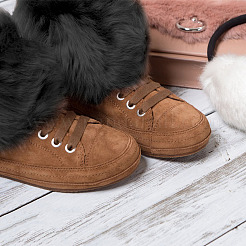 Polyester Imitation Fox Hair Boot Cover&nbsp;AJEW-WH0570-04B