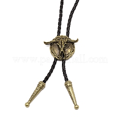 Flat Round with Ox-head Laria Necklace for Men Women&nbsp;LS-NJEW-WH0011-11AB
