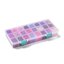 Purple Series 600G 24 Colors Glass Seed Beads&nbsp;SEED-JP0008-06-4mm