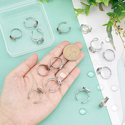 DIY Blank Half Round Dome Finger Ring Making Kit&nbsp;DIY-SC0021-15