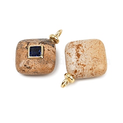 Natural Picture Jasper Pendants&nbsp;KK-B157-42A-03