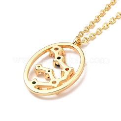 Colorful Cubic Zirconia Constellation Pendant Necklace&nbsp;NJEW-H166-01B