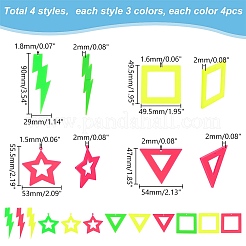 48Pcs 12 Styles Acrylic Big Pendants&nbsp;FIND-PH0022-47