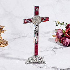 Alloy Enamel Saint Benedict Crucifix Display Decorations&nbsp;AJEW-WH0752-416B
