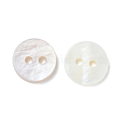 2-Hole Shell Flat Round Buttons&nbsp;X-BUTT-P012-11