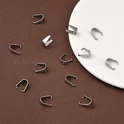 Tarnish Resistant 304 Stainless Steel Snap on Bails&nbsp;STAS-R048-13x9mm