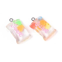 Transparent Resin Pendants&nbsp;X-RESI-T056-06