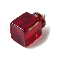 Transparent Resin Bottle Pendants&nbsp;RESI-K032-02