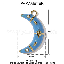304 Stainless Steel Enamel Pendants&nbsp;STAS-OY002-04G