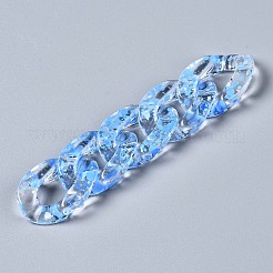 Transparent Spray Paint Acrylic Linking Rings&nbsp;TACR-Q276-001E