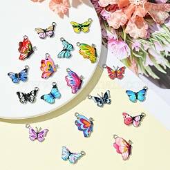 18Pcs 18 Styles Printed Alloy Pendants&nbsp;FIND-YW0005-25