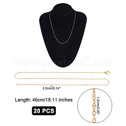 Ion Plating(IP) 304 Stainless Steel Cable Chain Necklaces&nbsp;PH-NJEW-E122-11G