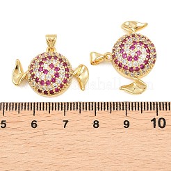 Brass Micro Pave Cubic Zirconia Pendants&nbsp;KK-C170-23A-G