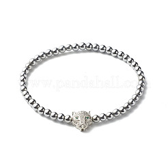Reiki Crystal Natural Chalcedony Imitation Aquamarine Stretch Bracelets Set for Men Women&nbsp;BJEW-JB06806-01