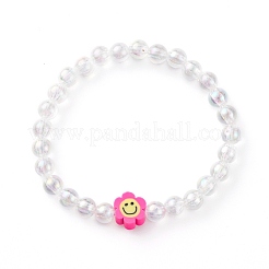 Transparent Acrylic Beaded Stretch Kids Bracelets&nbsp;BJEW-JB06324