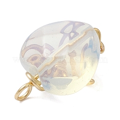Opalite Copper Wire Wrapped Pendants&nbsp;PALLOY-JF02599-01