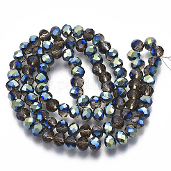 Electroplate Transparent Glass Beads Strands&nbsp;LS-EGLA-A034-T6mm-S23