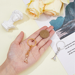 Pull Hook Gesture Alloy Pendant Keychain&nbsp;KEYC-WH0036-36A